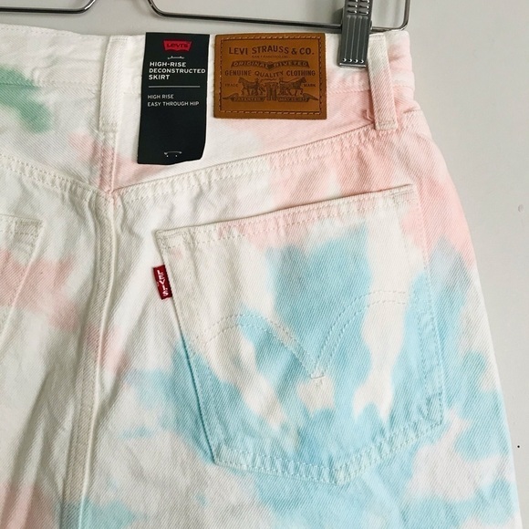 Levi’s Premium Tie Dye Deconstructed Skirt - Picture 6 of 8